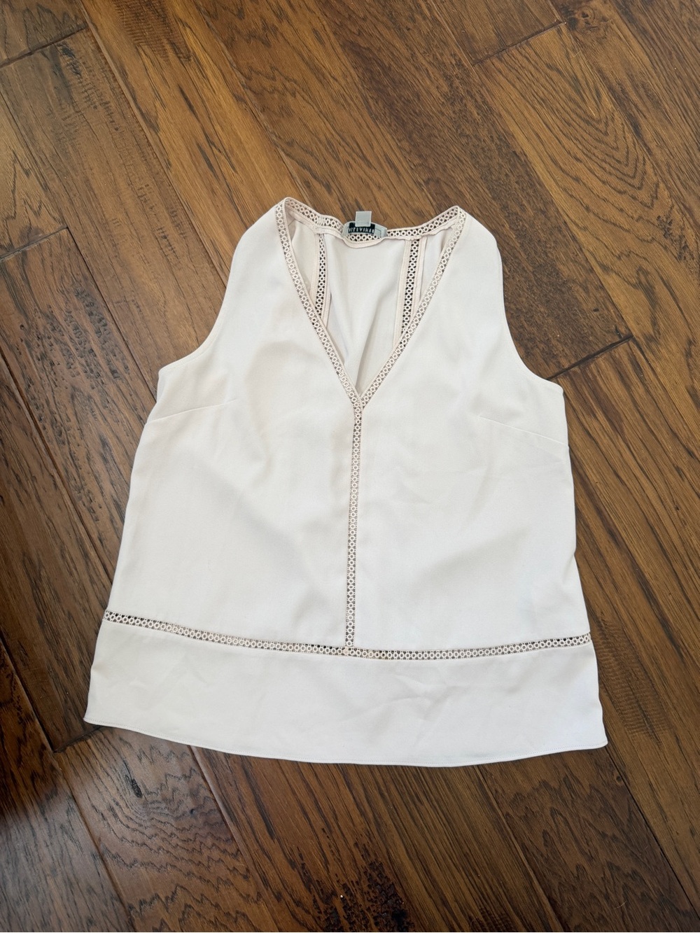 All Saints ladder lace Top Blush Pink polyester medium going out euro summer M